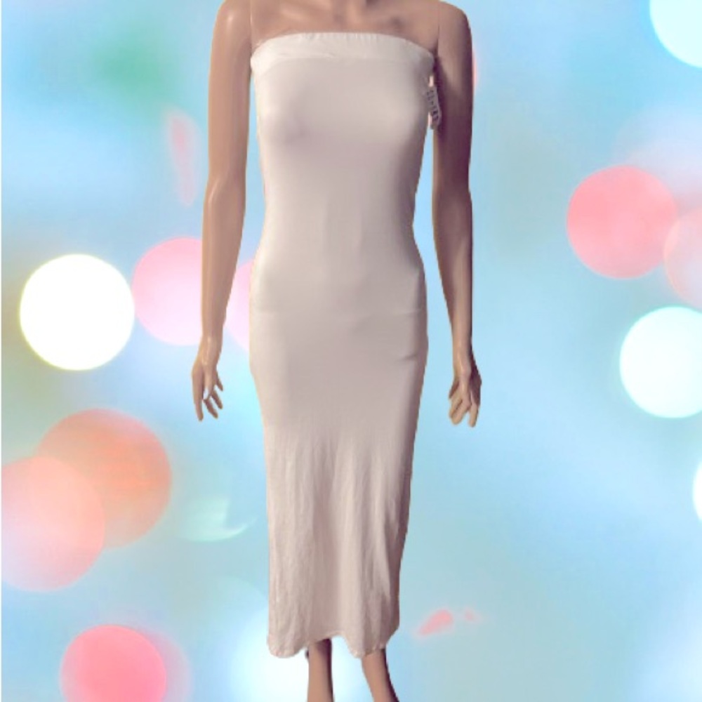 Strapless white dress size  medium only $12